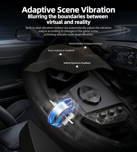 PXN V9Gen2 Racing Wheel with Pedals and Shifter 270/900 Degree Gaming steering Wheel for PC,PS4,PS3,Xbox One, Xbox Series X/S,N-Switch (NOT Support Mac/PS5)
