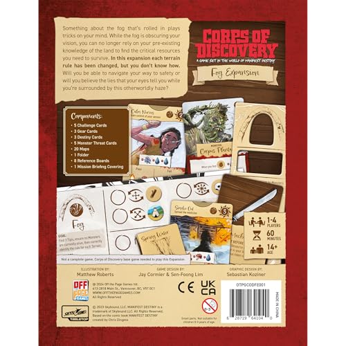 Corps of Discovery: Fog Expansion – Survival Challenge with Hidden Terrain Rules | 1–4 Players | Ages 14+ - style: Fog Expansion