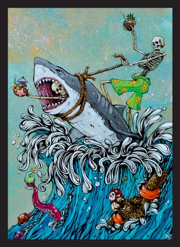 50 MTG Standard Card Sleeves Deck Protector - Great White Wave