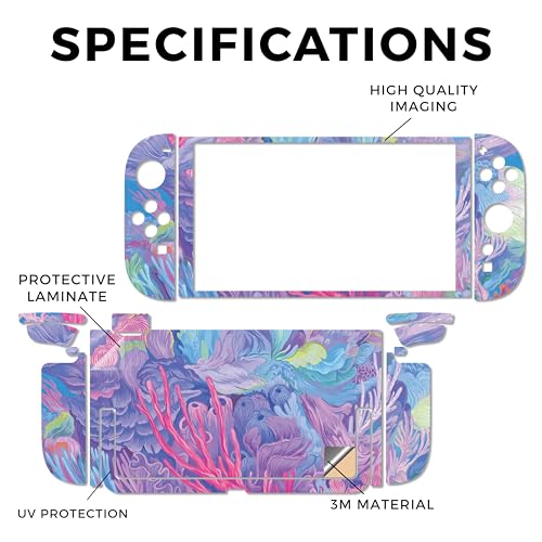 Gaming Skin Compatible with Nintendo Switch 2 Console Only - Dreamy Reef - Premium 3M Vinyl Protective Wrap Decal Cover - Easy to Apply | Crafted in The USA by MightySkins - color: Dreamy Reef, size: Switch 2 Console Skin Only, style: Matte Finish