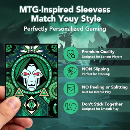MTG Card Sleeves 100ct (Doctor), Clear Front & Matte Back, Smooth Shuffle, Art Card Sleeves Deck Protector