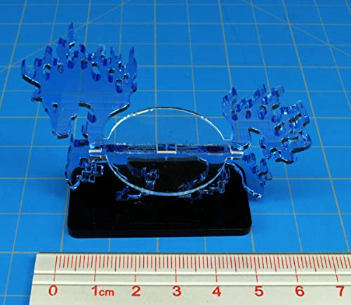LITKO Phantom Steed Character Mount | Compatible with D&D & Pathfinder | Fluorescent blue acrylic phantom steed mount | 25x50mm base | 30mm platform for hero | Requires glue assembly - style: 25x50mm Base