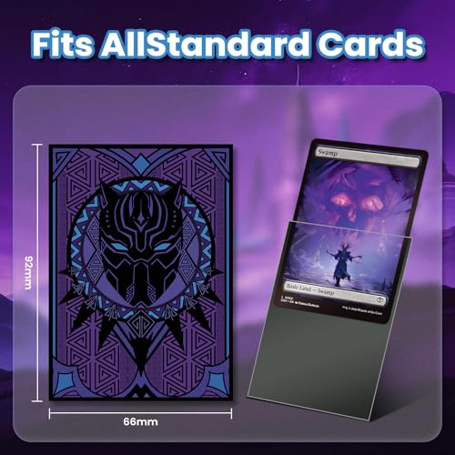 MTG Card Sleeves 100ct, Clear Front & Matte Back, Smooth Shuffle, Art Card Sleeves Deck Protector