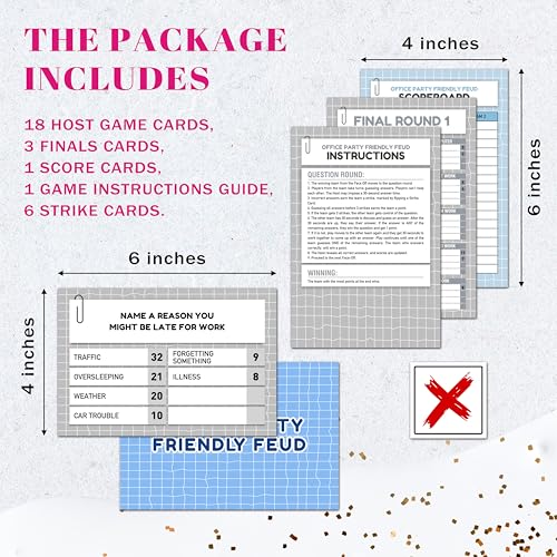 Office Family Feud Game, Office Friendly Feud Games, Team Building Game for Work, Ice Breaker Work Party Games for Adults, Retirement Party Decorations, 05