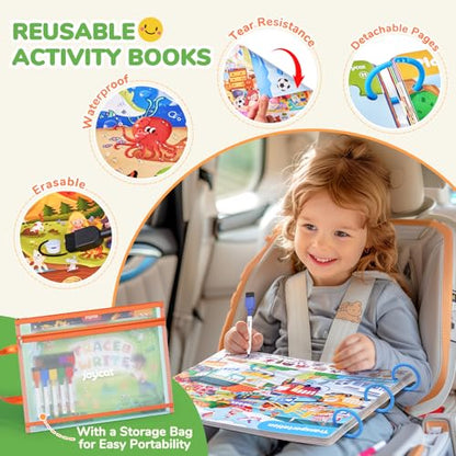 JoyCat Preschool Learning Activities Set (2-Pack) for Toddlers & Kids 3-5 | Letters & Numbers Handwriting Practice Tracing Workbooks for Toddlers & Kids, Birthday Gifts for Girls and Boys Ages 3-5 - style: 6. Seek & Find+Trace & Write