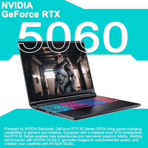 iCarp Customized Laptop Made with Acer Nitro V 16S Gaming AI Laptop 16" WUXGA 180Hz AMD 8-core Ryzen 7 260 (>i7-13700H) 16GB/32GB/64GB RAM 512GB/1TB/2TB/4TB SSD GeForce RTX 5060 572 TOPS Backlit Win11 - style: Ryzen 7 260 + RTX 5060