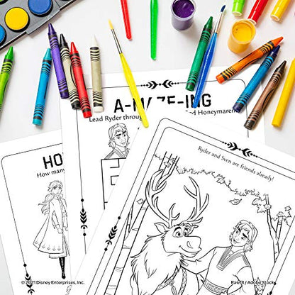 Disney Frozen 2 Anna and Elsa Coloring and Activity Carry Set with Sticker Sheets AS45853 Bendon, Multicolor