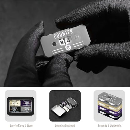 4Pcs MTG Life Counter Twin Digits with Metal Box, Health Tracker Life Counter for Magic the gatering, Compatible with MTG Magic Card Games Accessories RPG D&D CCG TCG Tabletop Board Games - color: B Color-4pcs