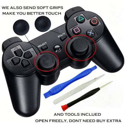 For PS2 PS3 Controller Thumbstick Joystick Analog Thumb Stick Replacement | CTHTBZ 10PCS With Grip Cap Cover Repair Kits Screwdriver Included