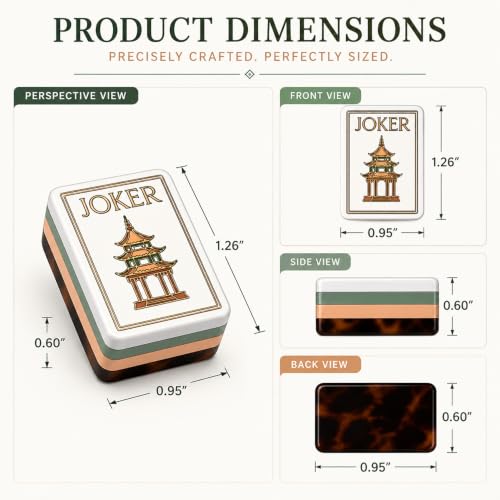 4 Layer Mahjong Tiles, 160 Pcs Premium Acrylic American Mahjong Set with Dice Bag, 13 Styles Available Clear Engraved Western Game for Adults Home Travel Parties & Social Games (10) - color: 10