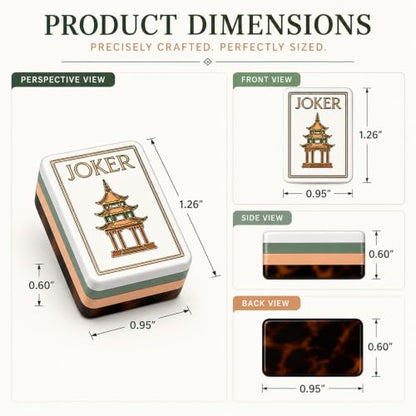 4 Layer Mahjong Tiles, 160 Pcs Premium Acrylic American Mahjong Set with Dice Bag, 13 Styles Available Clear Engraved Western Game for Adults Home Travel Parties & Social Games (04) - color: 04