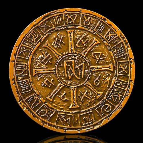 7-in-1 Spinner Dice Set – 3D Metal Dragon-Embossed Polyhedral RPG Accessory Role Playing Dice for Dungeons & Dragons, Pathfinder, RPG and Tabletop Games (D4, D6, D8, D10, D%, D12, D20) Gold - color: New-gold