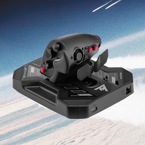 Thrustmaster Sol-R4 HOTAS Space Combat Flight Stick & Throttle - PC | 58 programable buttons, 21 on grip, 2 triggers, 2 hats, ministick, thumbwheel, Hall-Effect, RGB LEDs, adjustable detent - style: Sol-R4 HOTAS