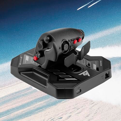 Thrustmaster Sol-R4 HOTAS Space Combat Flight Stick & Throttle - PC | 58 programable buttons, 21 on grip, 2 triggers, 2 hats, ministick, thumbwheel, Hall-Effect, RGB LEDs, adjustable detent - style: Sol-R4 HOTAS