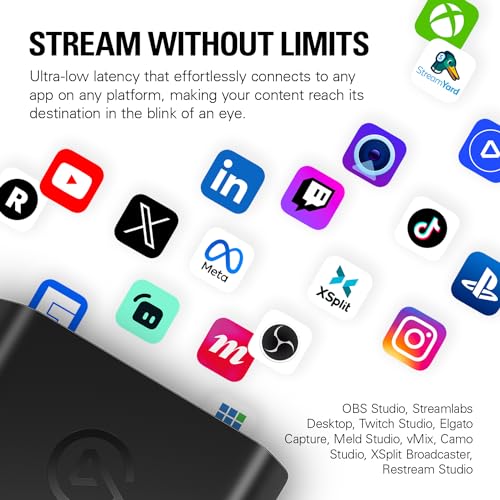Elgato 4K X Capture Card, HDMI 2.1, 4K144 Ultra-Low Latency | VRR passthrough, HDR10, Up to 1080p240 capture, USB 3.2 Gen 2, Works with OBS and more, For PS5, Xbox, Switch, PC, Mac - style: 4K X