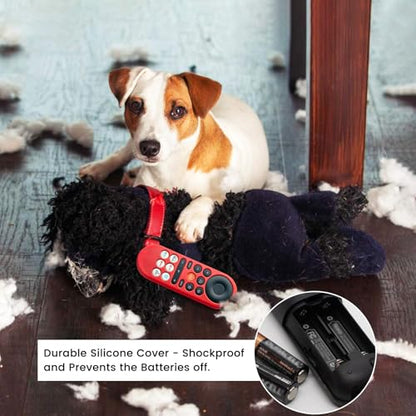 2-Pack Glowing Remote Cover for VIZIO XRT281 Remote Control Glow Blue & Red | Glowing in the Dark, Protective Silicone Case with Lanyard, GITD! - color: Glow Blue&Red
