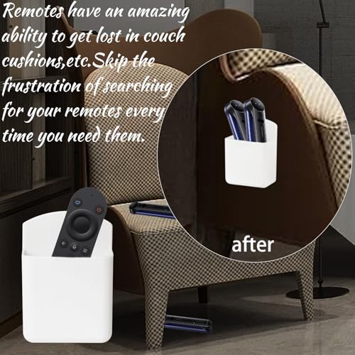KAKAMINA Remote Control Holder Wall Mount, 6PCS Adhesive TV Remote Holder | Includes Screws and Adhesive Backing for Easy Installation. Holds TV Remotes, Pens, Keys and Other Small Items
