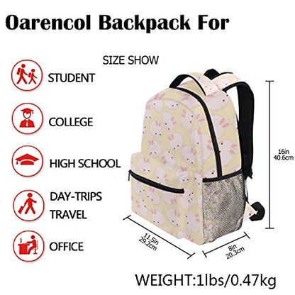 Cute Pink Bunny Backpacks Rabbit Animal Bookbags Daypack Travel School College Bag for Womens Girls Mens Boys Teens - color: Multi 5