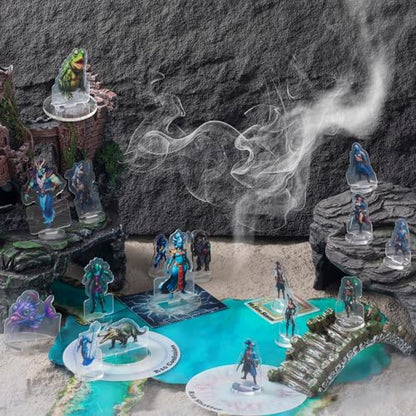 DND Miniature Coastal Swamp & Underwater Campaign Starter Set | Dungeons and Dragons, D&D 5E Pathfinder Compatible, Flat Acrylic Figure, TTRPG Tabletop RPG Game Accessory, DM Gift - style: 2d-mini-CoastalB