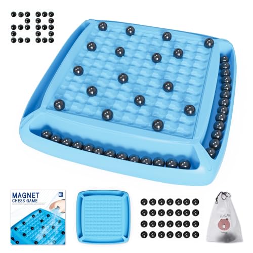 Magnet Game, Board Game for Kids 8-12, Magnetic Games for Kids and Adults Family Game Night, Gift for Kids, Teen, Adult, 2-4 Players (Blue) - color: Blue