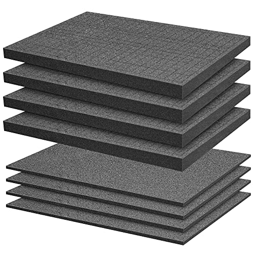 Sfcddtlg 8 Pieces Pick Apart Foam Insert- 2 Sizes Pick and Pluck Foam- Pluck Pre Cube Sheet Foam with Bottom Use for Board Game Box Cases Storage Drawer (16 Inch Long) - color: 2 Size- Length 16in