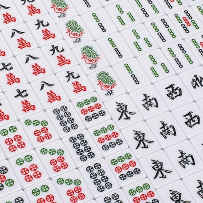 YMI Chinese Mahjong Set, “Celadon Willow” - 146 Tiles | 146 medium tiles, dice, and wind indicator in a compact celadon green vinyl case. Built for traditional Chinese-style play. - color: Celadon Green