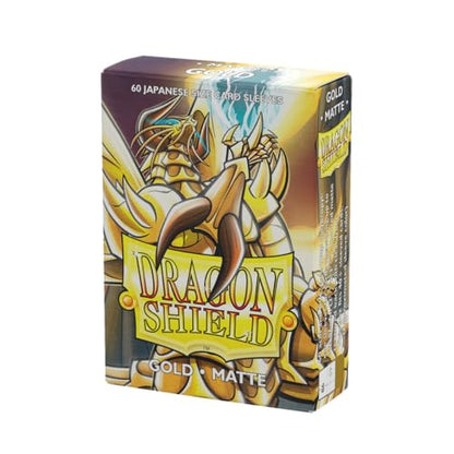 Dragon Shield | Japanese Size Card Matte Sleeves | 60 CT - Smooth & Tough Premium TCG Sleeves - Compatible with Yu-Gi-Oh, Naruto, Cardfight & Vanguard | Gold - color: Gold Matte