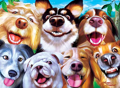 MasterPieces – Jigsaw Puzzle Set for Kids 6+ Years, 4-Pack of 100 Pieces, Educational and Fun Game, Silly Animals Collection, Gift Idea for Children, 8" x 10" - style: Selfies