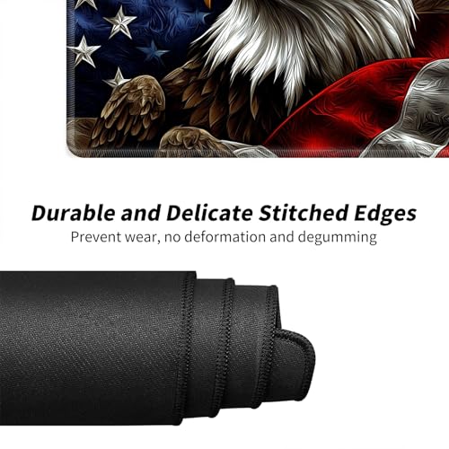 Eagle Holding American Flag for MTG & TCG Playmat Mouse Pad,BFDHGQZC 24" x 14" Game Mat for MTG/RPG/CCG Trading Card Game Playmats Table Mat Perfect for Card Games Video Games Computer Office - color: Eagle Holding American Flag