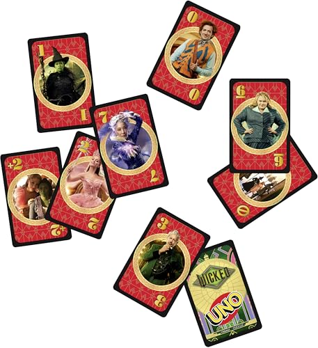 Mattel Games UNO Wicked Card Game for Kid, Adult & Family Nights, Parties, Travel & Camping, Inspired by the Movie - style: UNO Wicked