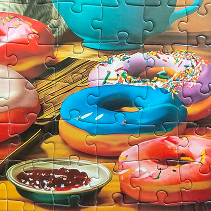 300 Piece Puzzles for Adults Kids Ages 6-8 8-12 - Kittens and Donuts | Gift for Kids - color: Kitchen Kittens and Donuts