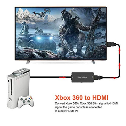 Y.D.F Xbox 360 HDMI Converter, Xbox360 to HDMI Converter HD Link Cable, Support 720P / 1080P. Compatible with Xbox 360 and Slim