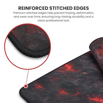 Gaming Mouse Pad XL Desk Mat 35.4x15.7 Inches – Large Mouse Mat with Non-Slip Rubber Base, Smooth Surface for Work & Play, Extended Desk Pad for Office or Gaming Setup