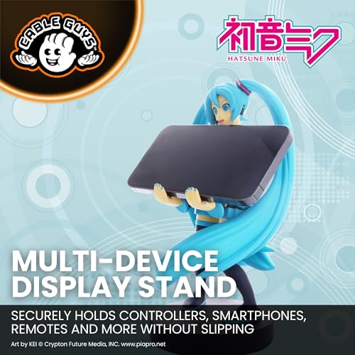Cableguys Hatsune Miku Figure Controller Holder & Phone Stand - Officially Licensed Vocaloid Anime Gift for Gamers, Compatible with Nintendo Switch, Xbox & PlayStation