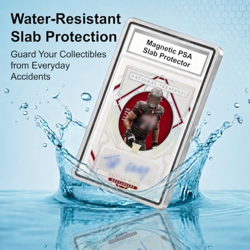 PSA Slab Case with 9-Point Secure Lock, Aluminum Alloy Graded Card Case, Magnetic UV Protection Slab Protector Fits 35PT PSA, CGC, CSG Cards, Professional Display Frame for Sports Cards (silver) - color: silver