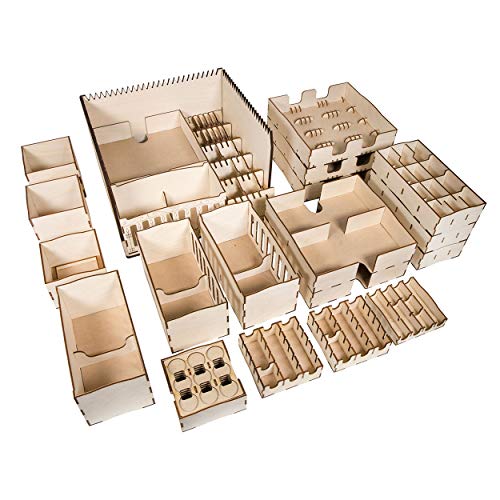 The Broken Token Mansions of Madness Compatible Mad Manor Crate - Wooden Storage Box with Multiple Trays and Dividers