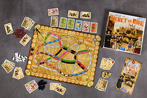Asmodee Ticket to Ride Amsterdam Board Game - Train Route-Building Strategy Game, Fun Family Game for Kids & Adults, Ages 8+, 2-4 Players, 10-15 Minute Playtime - style: Amsterdam