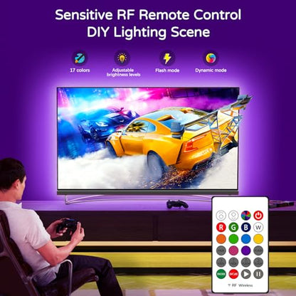 Led Lights for TV 85-95 Inches, 21Ft USB Powered TV Led Backlight, Easy-Bending Design, Ambient Lighting, Gaming Decor - size: for 85-95inch