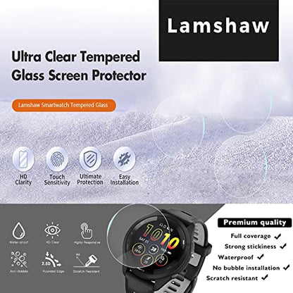 Lamshaw Miyoo Mini V4 Retro Handheld Game Screen Protector, 9H Tempered Glass Screen Protector Film Compatible with Miyoo Mini V4 OnionOS Handheld Game Console 2.8-inch (Glass-3Pack)