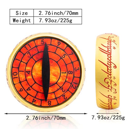 Spinner DND Dice Set Metal Gaze Eye Dice Set with Case, Magic Ring D and D Dice for Dungeons Dragons RPG Role Playing Games, Polyhedral Dice Set D20 D12 D10 D8 D6