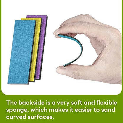 stedi Sanding Sponge for Model Gundam Building, 400-1200 Grit | Hobby Model Tools Hand Sanding Block Waterproof Wet Dry Reuse Sandpaper, 30 Sheets - style: 2mm #400 to #1200(30PCS)