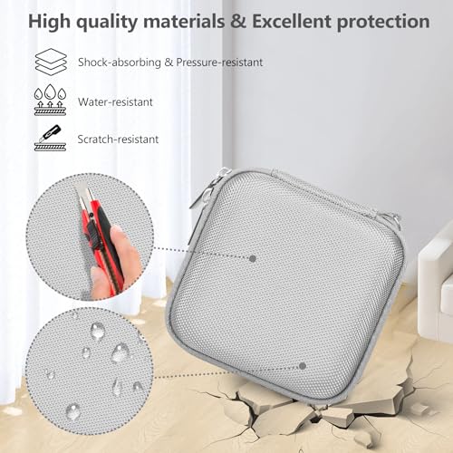 Supmay Hard Carrying Case for Anbernic RG Rotate/ RG34XXSP/ RG35XXSP Retro Handheld Game Console/ Game Boy Advance SP, Retro Game Travel Storage Holder with Mesh Bag for Battery, USB Cable, Grey - color: Grey
