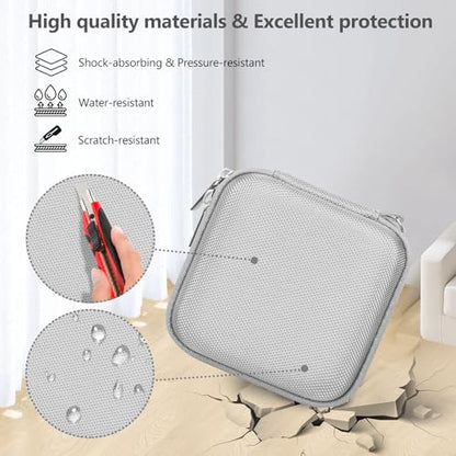 Supmay Hard Carrying Case for Anbernic RG Rotate/ RG34XXSP/ RG35XXSP Retro Handheld Game Console/ Game Boy Advance SP, Retro Game Travel Storage Holder with Mesh Bag for Battery, USB Cable, Grey - color: Grey