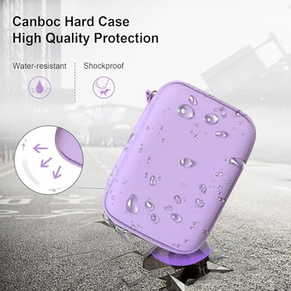 Canboc Hard Case for KODAK PIXPRO FZ55/ FZ45/ FZ43/ FZ53 16MP Digital Camera, Vlogging Camera Bag, Zipper Mesh Pocket fit Cable, SD Card, Purple (Case Only) - color: T-Purple