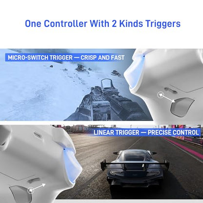 FLYDIGI Direwolf 4 PC Controller Forceflex Joystick Forceswitch Triggers | 1000Hz Report Rate, Grip Vibration, 2 Extra Customizable Bottons, 6-Axis Gyro, 800mAh Battery