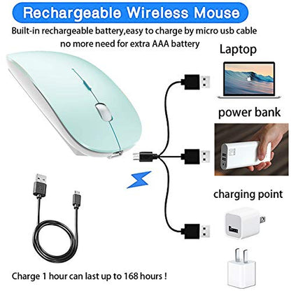 PEIBO Bluetooth Wireless Mouse for Laptop mac MacBook ipad MacBook air MacBook pro pc Desktop Computer Windows Chromebook Notebook - color: Jelly blue