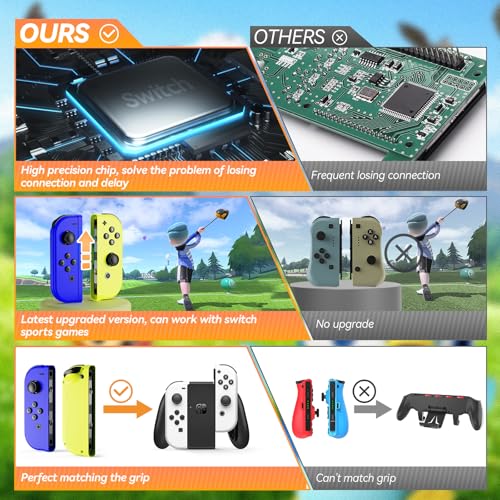 AFMVV Replacement for Switch Controller, Left Right Wireless Controller Compatible with Nintendo Switch/OLED/Lite,with 6-Axis Gyro, Vibration, Motion Control, Wake-up, Screenshot, Blue and Yellow