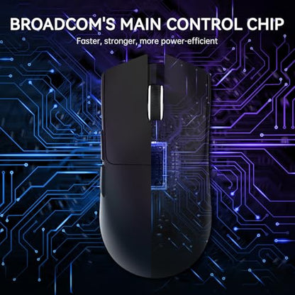 ATTACK SHARK X11 Wireless Gaming Mouse, PAW3311 Sensor, Lightweight, RGB Charging Dock, 22,000 DPI, Tri-Mode Connectivity, 5 Programmable Buttons - Black - color: Black, size: Mouse only