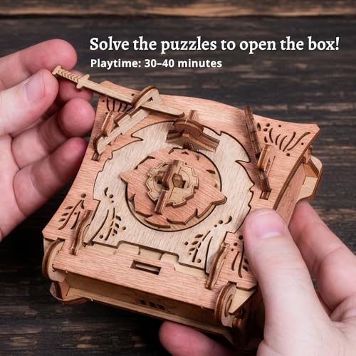 iDventure Samurai Chamber, Money Puzzle Box for Adults, Box for Cash Gift | Samurai Brain Teaser, Japanese Puzzle Box, Money Gift Box, Birthday Gift for Men, Puzzle Box for Cash Gifts, Escape Room Box