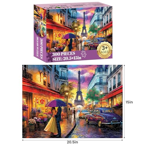 Jigsaw Puzzles 300 Pieces for Adults Tower Puzzles 300 Piece Puzzle for Adults Kids Puzzle Letter on Back Birthday Gift Puzzles Educational Toys Family Challenging Games 20.5x15IN - style: Tower